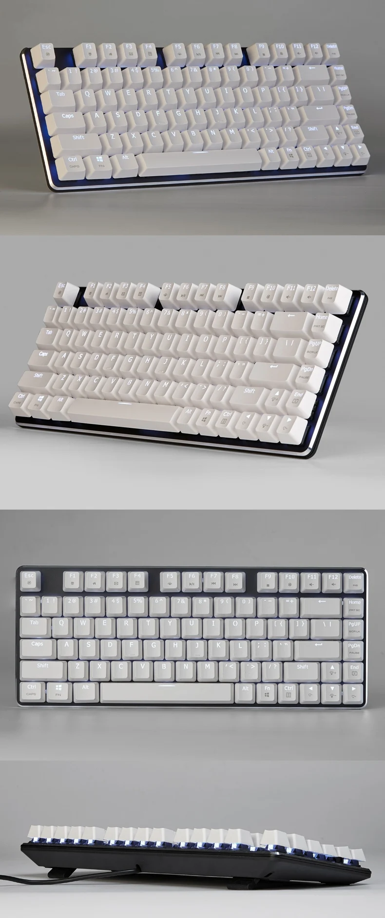 Все новые Magicforce 82 ключ USB проводной с подсветкой эргономичная Механическая игровая клавиатура Gateron/Cherry переключатели; Ice-Blue подсветка