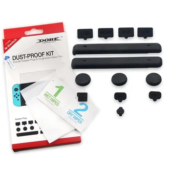 

Rubber Plug Dust Proof Kit + Tempered Glass Screen Protector for Nintend Switch