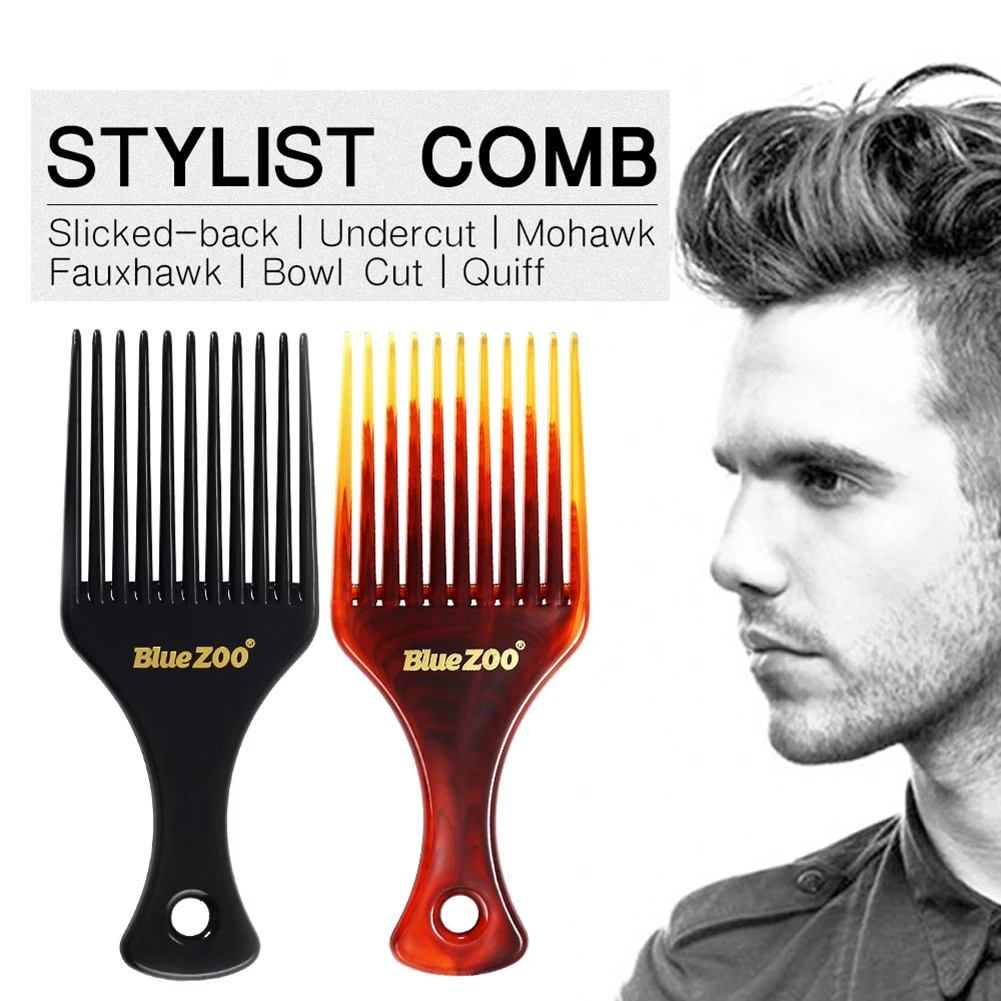 

1pcs Portable Comb Hair Brush Insert Afro Hair Pick Comb Hair Combs Oil Slick Cool mans Styling HairBrush Hairdressing Accessory