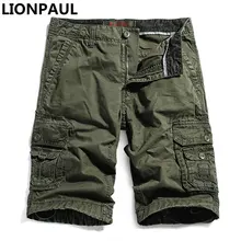 LIONPAUL Военная Акция Специальное предложение молния летают средней веса брюки карго длиной до икры летние хлопковые повседневные тонкие