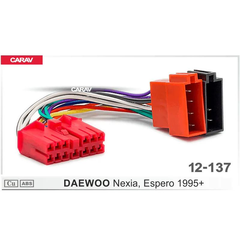 Carav 12-037Auto Radio ISO cable adaptador para Daewoo Nexia espero