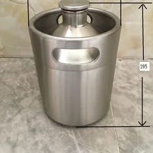 2Л кувшин для пива из нержавеющей стали с винтовой крышкой сверху на хранение пива