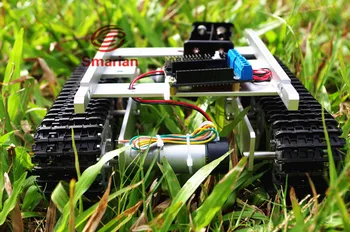 

Official smarian Wireless WiFi T100 Metal Tank Car Chassis with ESP8266 NodeMCU Controller Kit by Android/iOS App Diy Tracked C
