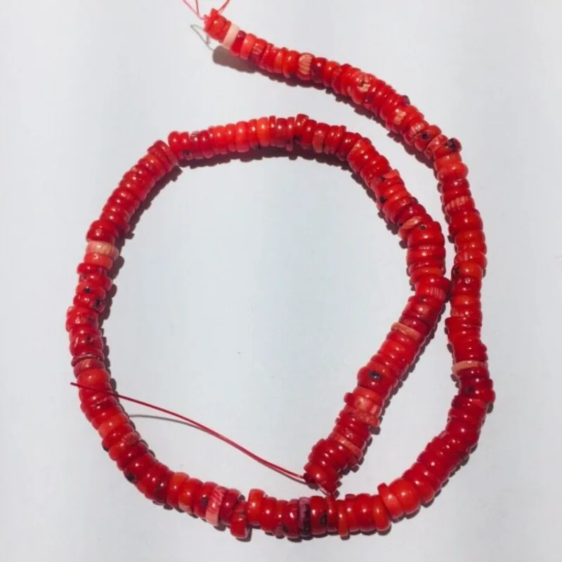 JYX 5-8,5 мм нерегулярные красные цветные морские бамбуковые коралловые бусины Свободные нити DIY ручной работы драгоценный камень 16"