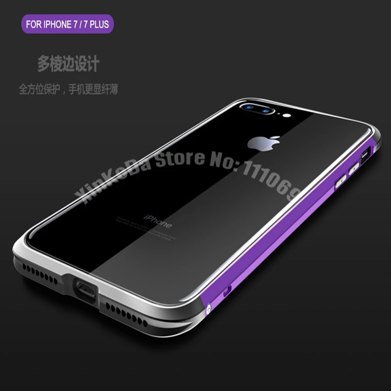 Bumper para Iphone Botão para Iphone7 Ultrafino Aviação Aluminum 7 6 s Plus Prismatic Forma Quadro Metal Cover Bumper 20 Pcs Dhl 5 Cheap Caso de telefone & Covers