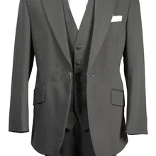 Лучшие продажи/индивидуальный дизайн одна кнопка темно-серый смокинги друзей жениха Мужские свадебные костюмы костюм для шафера/дешевые смокинги жениха weddin