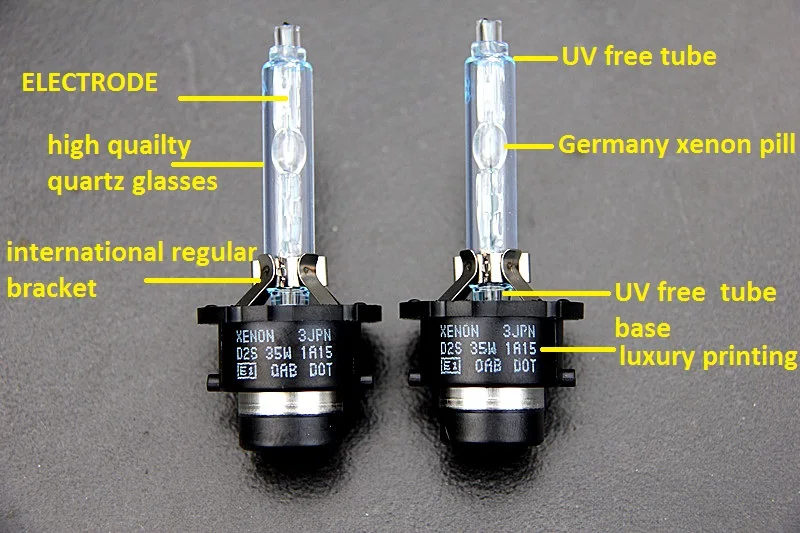 Супер высокое качество 6000k D1S D2S D3S D4S ксеноновая лампа УФ кварцевая трубочка с очками для напитков 35W hid фара