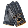 High Quality Men's Genuine Leather Gloves Lambskin Gloves Fashion Men Breathable Driving Gloves For Male Mittens ► Photo 3/6