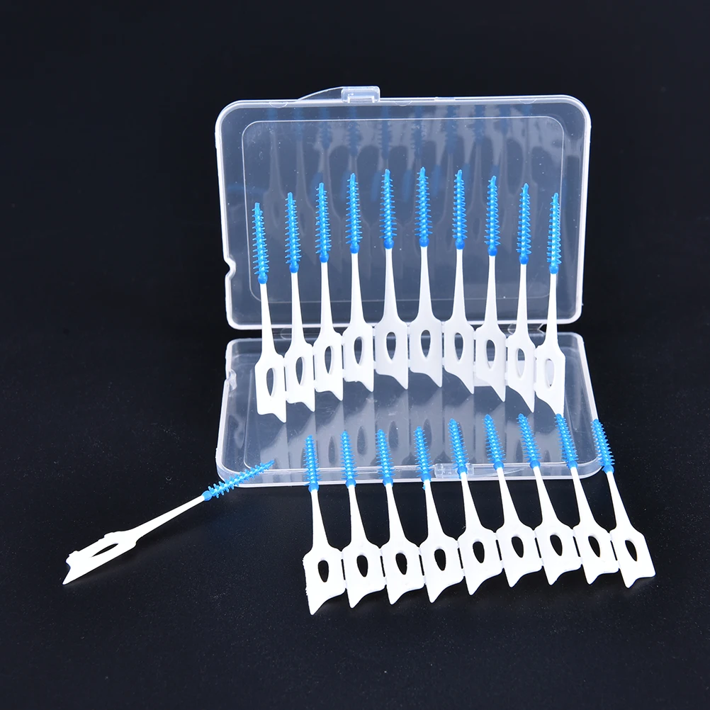 

20pcs Oral Hygiene Toothpick Tool Soft Teeth Massage Brushes Interdental Teeth Clean Brushes Silicone Dental Floss Brushes