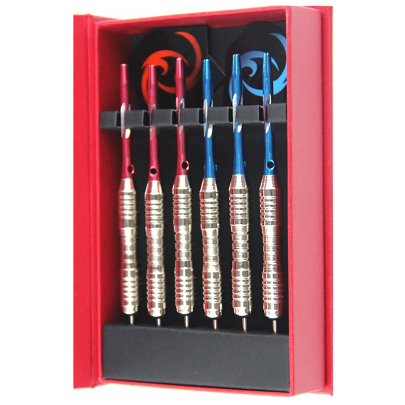 6 Professional 25g Steel Tips With Aluminum Rods Black Red and Black Blue Darts High Quality Indoor and Outdoor Entertain