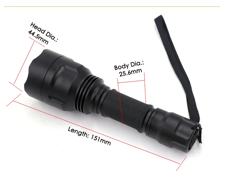 C8 CREE XP L HI V3 1 Режим 1600 люмен 12*7135 печатная плата светодиодного драйвера 18650 а