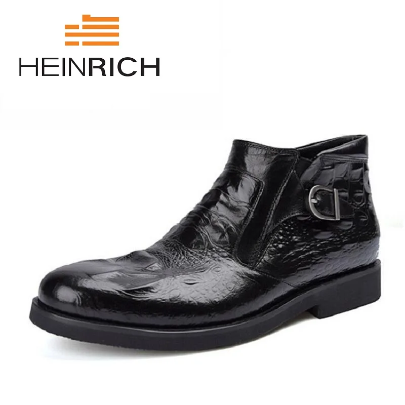 Botas Padrão Ao Homens Tornozelo Black Livre Inverno Couro Moda Masculina Saco De Heinrich Crocodilo Vinho 2018 vermelho Dos Ar Sapatos Chuteira Chelsea PgwYnAxqt