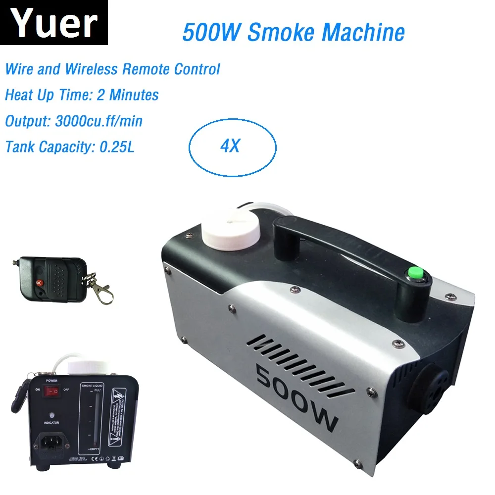 

Mini 500W Wire / Wireless Remote Control Fog Machine Pump Dj Disco Smoke Machine Wedding Party XMAS Indoor / Outdoor Equipments