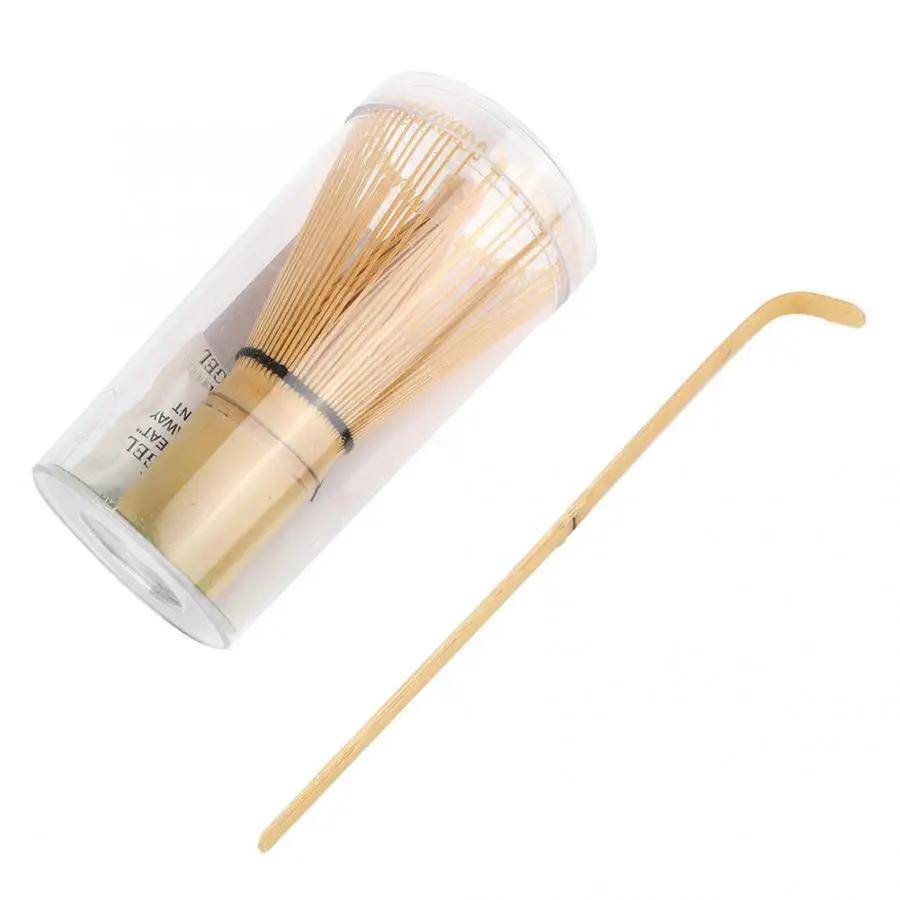 

2Pcs/Set Bamboo Matcha Whisk Chashaku Scoop Making Set Green Tea Powder Whisk Useful Tea Accessories