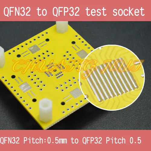IC TEST QFN32 to QFP32 test socket WSON32 DFN32 MLF32 QFN32 0.5mm to QFP32 0.5mm SOCKET IC TEST QFN32 to QFP32 test socket WSON32 DFN32 MLF32 QFN32 0.5mm to QFP32 0.5mm SOCKET