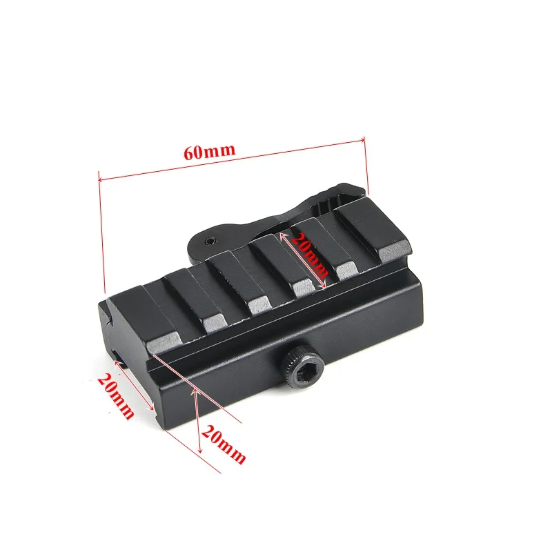 

Airsoft 1/2 Inch Half Inch Mini Riser Block Mount Metal with Block Release Mount Adapter Hunting Accessories Picatinny Rail