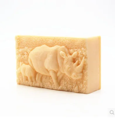Cute Animal Pattern Rectangle Soap Making Silicone Molds Square Shape handmade soap mold food grade silicon mould