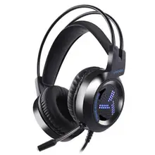 VODOOL V2000 3.5mm/USB Wired RGB Lighting Gaming Headset Music Audio Gamer Headphone With Mic For Desktop PC Laptop PS4 Xbox One