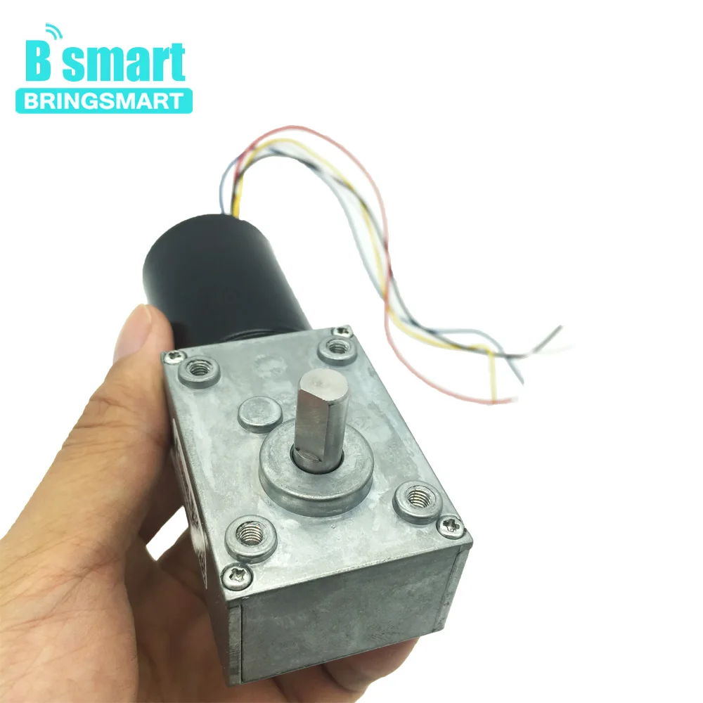 Bringsmart BLDC 12 вольтового источника электропитания постоянного тока 24V с червячный редуктор 8-470RPM Высокий крутящий момент бесщеточный мотор 2,5-60 кг мотовездехода Самостоятельная Блокировка