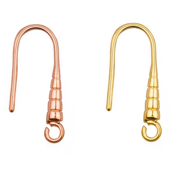 

20pcs New Arrival Bamboo Ear Hook (KEEP COLOR Rose Gold/Rhodium Silver Open circle Earring Part Round Line Diy Jewelry Marking