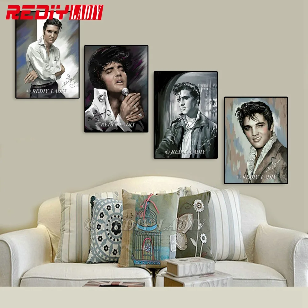 Billige DIY Diamant Stickerei Perlen Mosaik Bilder Elvis Presley Voll Platz Diamant Malerei Kreuz Stich Kristall Strass Kunst