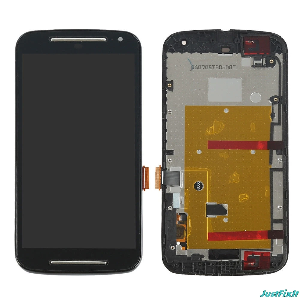 Для Motorola MOTO G2 lcd XT1063 XT1064 XT1068 XT1069 lcd дисплей сенсорный экран дигитайзер с рамкой - Цвет: LCD WITH Frame