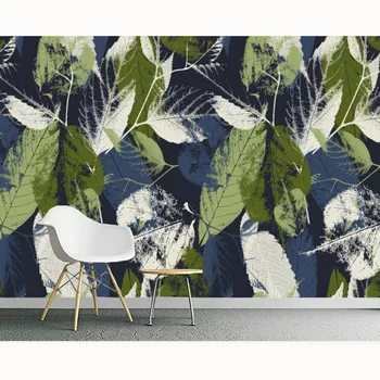 

Modern Abstract Leaves Photo Wallpapers Home Decor Carta Da Parati 3D Living Room Bedroom Self Adhesive Vinyl/Silk Wallpaper 3 D