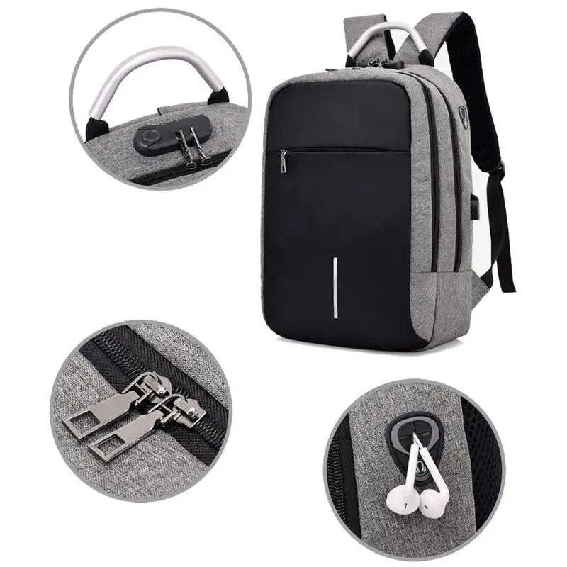 Мужской рюкзак с защитой от кражи, рюкзак для ноутбука с USB зарядкой, Водонепроницаемый модный мужской бизнес-рюкзак для путешествий, школьные сумки, сумки на плечо