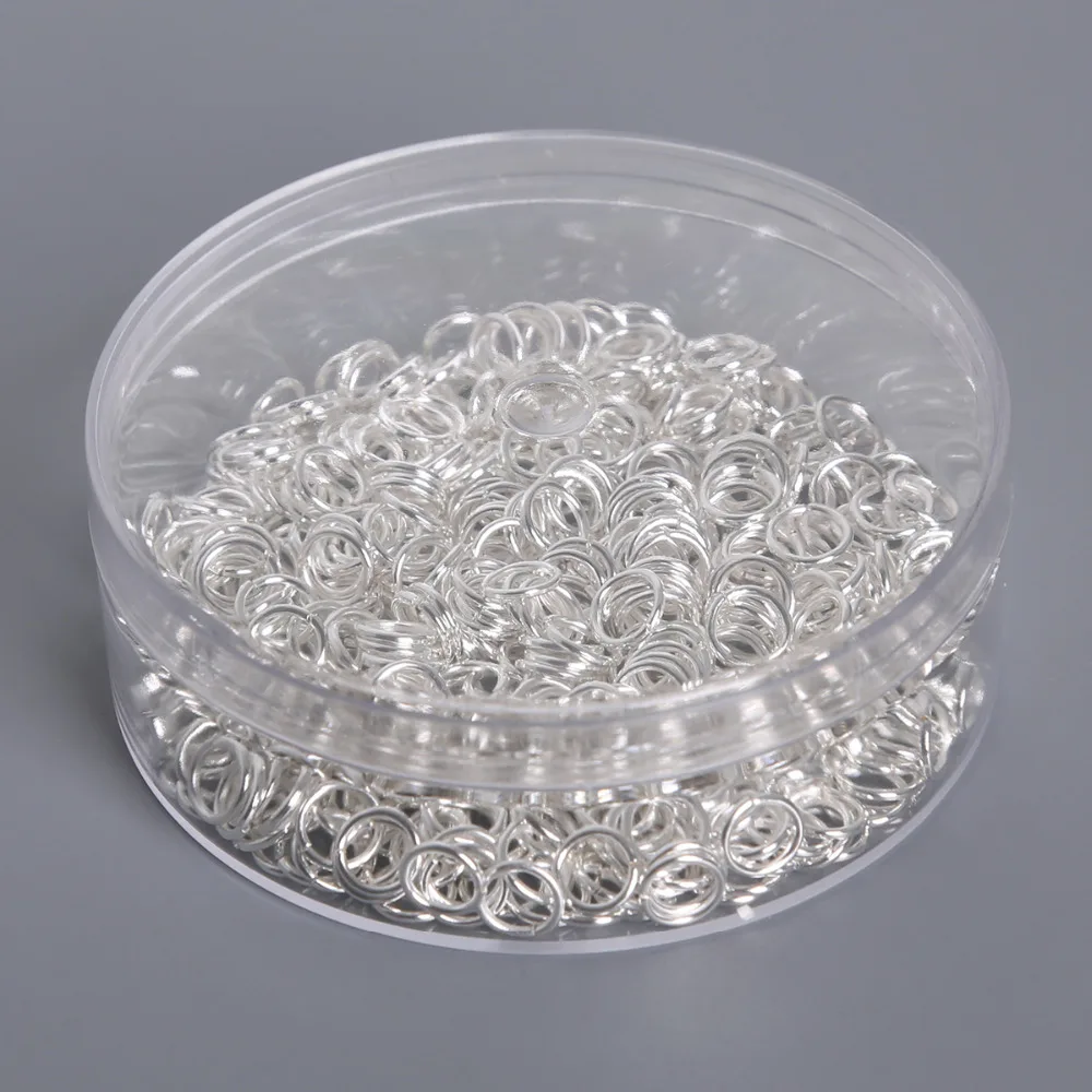 400 Pz/Scatola 0.8*6 Millimetri Anelli Di Salto In Metallo Rhodium/Oro/Bronzo Di Colore Split Rings Connettori Per Monili Che Fanno Accessori Fai Da T