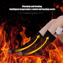 Перезаряжаемые Отопление хлопка носки с подогревом Утепленная одежда ног электрический потепление зарядки