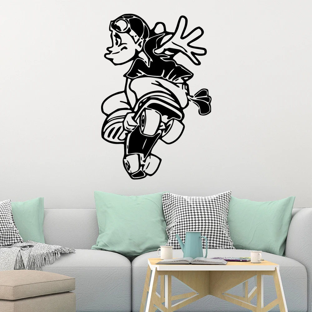 

Delicate Skateboard Waterproof Wall Stickers Wall Art Decor For Kids Rooms Nursery Room Decor Nordic Style Home Decoration