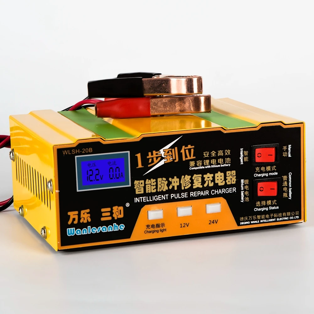 New Arrival 12V/24V Car Battery Charger LED Display Pulse Desulfation Charger for Lead Acid Batteries and Lithium Batteries New Arrival 12V/24V Car Battery Charger LED Display Pulse Desulfation Charger for Lead Acid Batteries and Lithium Batteries