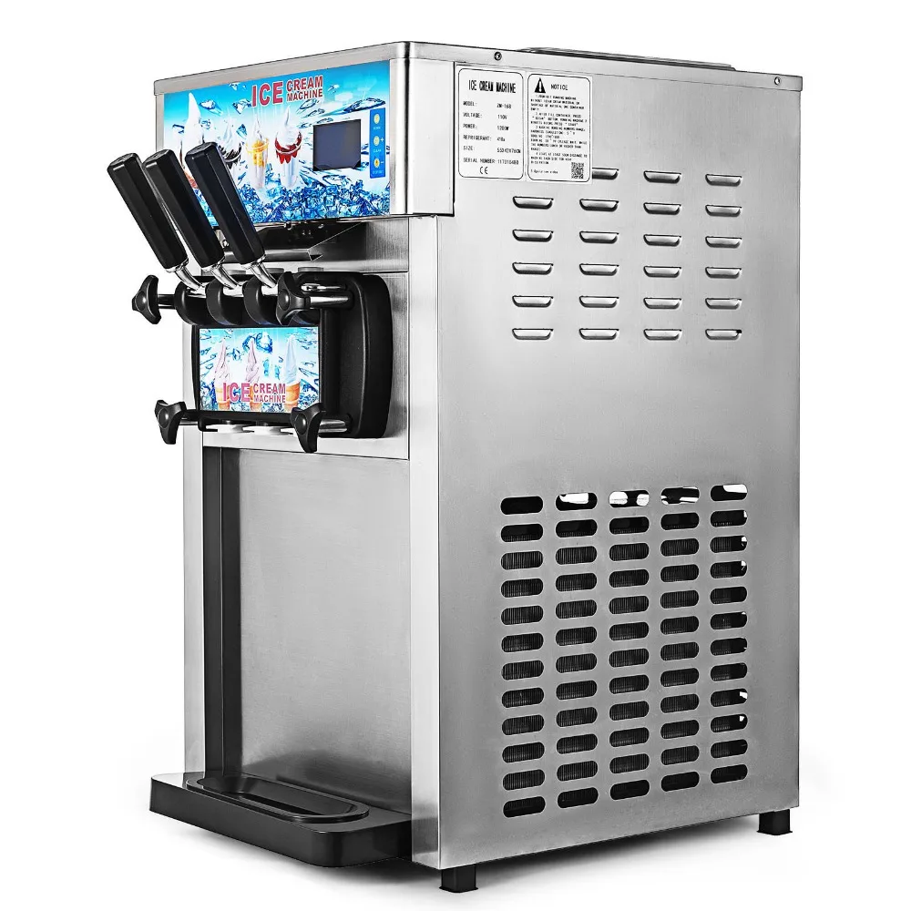

220V Soft Serve Ice Cream Machine 3 Head 18L/H Commercial Machine Soft Ice Cream Machine With 3 Flavor 220V