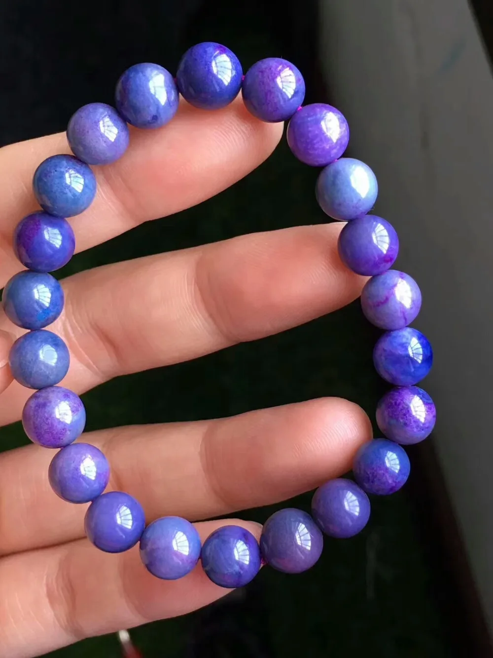 

Genuine Natural Blue Sugilite Gemstone Crystal Round Beads Stretch Bracelet 8.3mm Women South Africa Charms Bangle AAAAA
