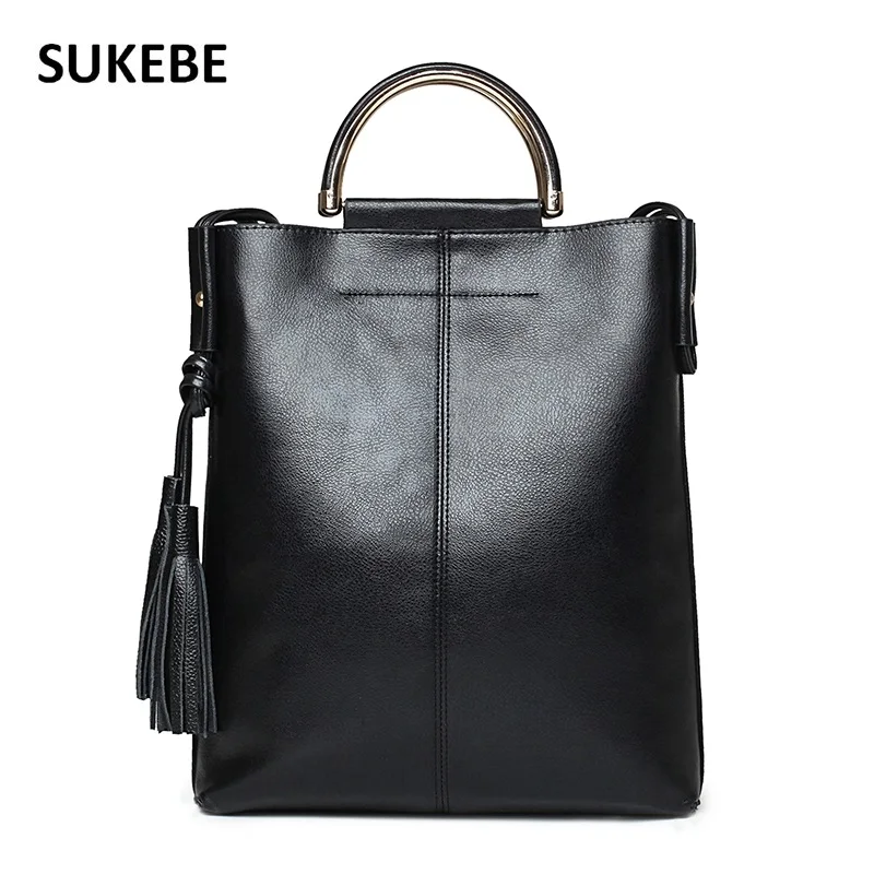 Новая мода Повседневное Tote кисточкой Для женщин Сумки на плечо из искусственной