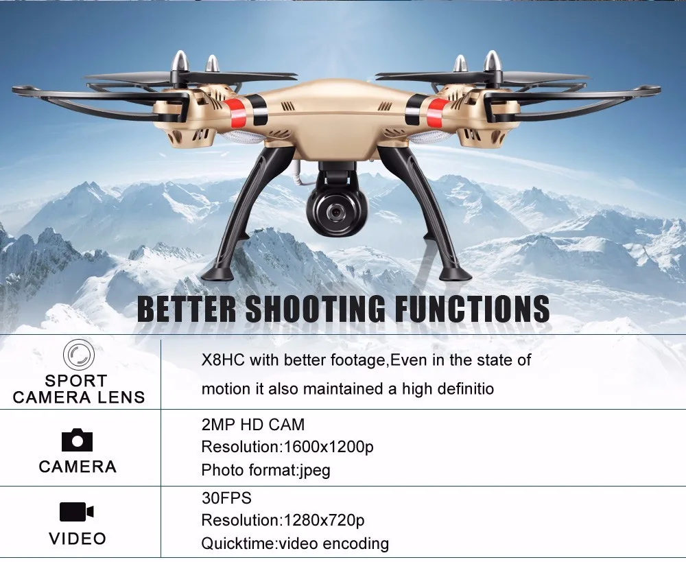 Профессиональный Вертолет SYMA RC X8HG X8HW X8HC 2,4G Дроны с дистанционным управлением с hd-камерой(SYMA X8C/X8W/X8G обновление