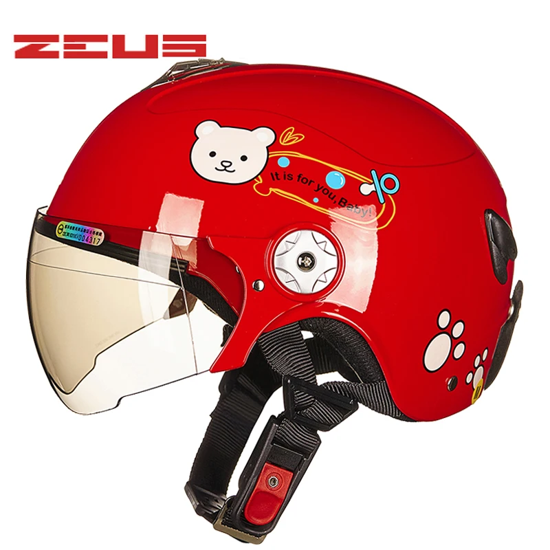 Loveless bear детский самокат moto rcycle шлем Zeus для мальчиков и девочек, мото Электрический велосипед capacete для детей - Цвет: 4