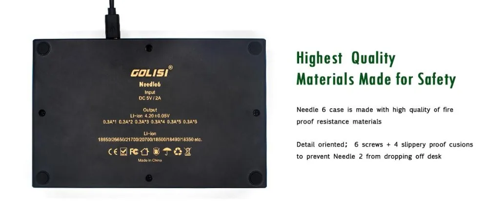 Golisi Needle 6 Smart USB Charger-2