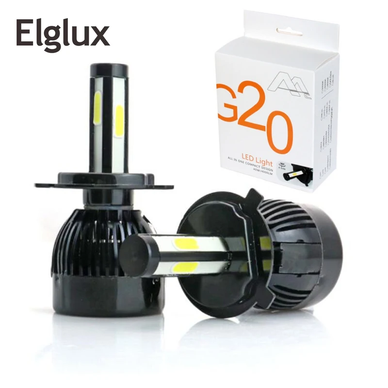 

Shipping by DHL G20 9005 HB4 H4 H7 H11 LED Auto Car Headlights Bulb 8000lm 6000K 80W COB Chips Car Led Headlamp Fog Lamps