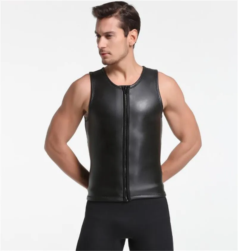 SBART Men 2MM Neoprene Wetsuit Vest Sleeveless Sun Protection Smoothskin Wetsuit Surf Shirt Surfing Diving Suit Jacket