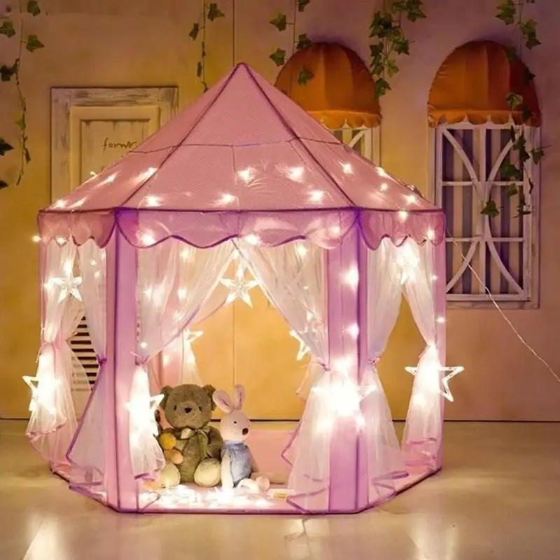 

Portable kids toy tent Princess Castle Tent for kids Outdoor Garden Beach Tents Foldable Children Activity tent Xmas decor B25
