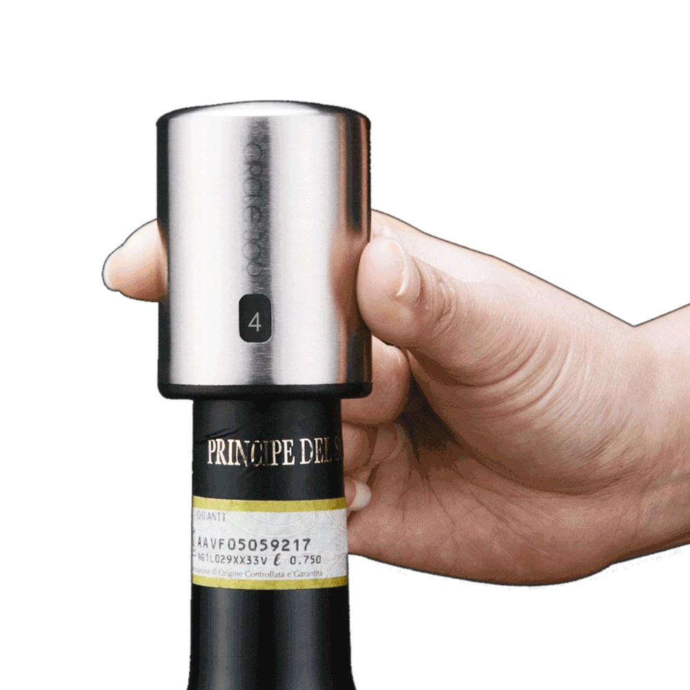 XIAOMI Circle Joy Smart Wine Stopper Stainless Steel Vacuum Memory Wine Stopper XIAOMI Circle Joy Smart Wine Stopper Stainless Steel Vacuum Memory Wine Stopper