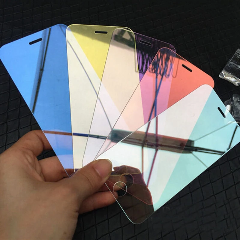 

Luxury Colorful Mirror Tempered Glass Screen Protector for iPhone 7 7 Plus Phone Protective Film 5 Colors