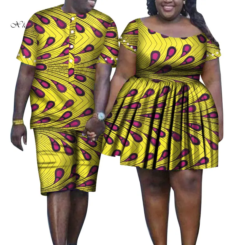 Комплект из 2 предметов, африканская одежда с принтом Дашики для влюбленных, мужской костюм, большие женские вечерние платья макси, топы, штаны, платье WYQ208 - Цвет: 10
