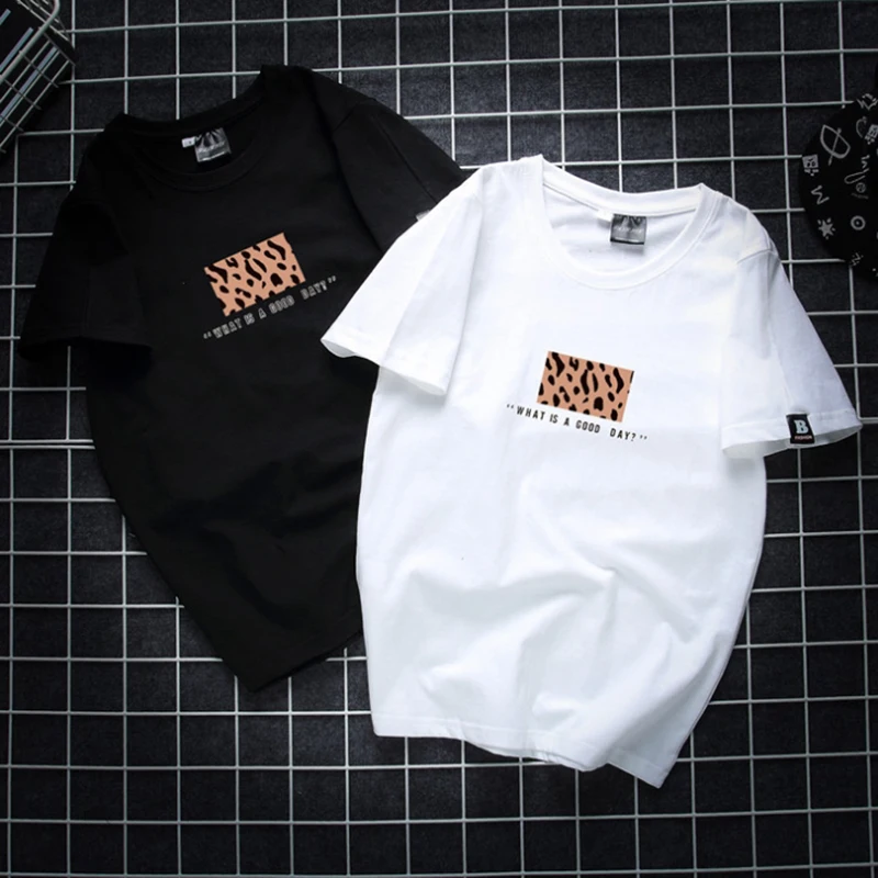 WSFS T قميص المرأة الصيف قصيرة الأكمام المحملة قمصان قمم المتناثرة ليوبارد قميص مطبوع 65% القطن Ulzzang تي شيرت المرأة زائد حجم