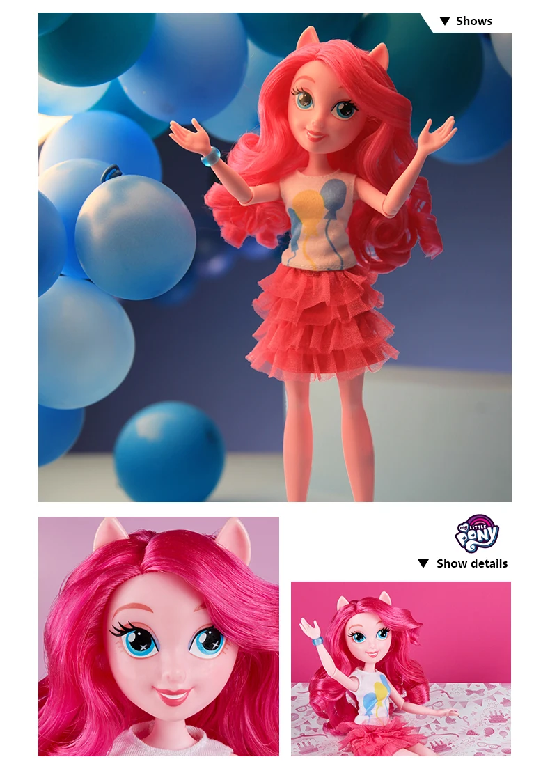 Hasbro My Little Pony мой маленький пони 11-дюймовый всех цветов радуги; платье Флаттершай Сумерки Классическая Модная Кукла коллекционная подарок ПВХ фигурки