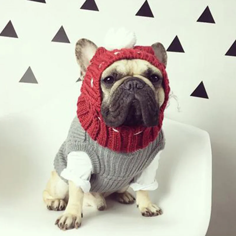 

Handmade Dog Hat Christmas Pet Dog Cap New Year P Accessories Hat For Dogs Costume Woolen Puppy Hat For Small Dogs Bulldog Pug