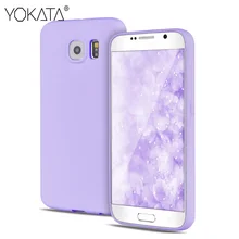 Мягкий ТПУ чехол Yokata для samsung Galaxy S5 S6 S7 Edge силиконовый чехол для samsung S8 S9 Plus карамельный цвет милый резиновый чехол для девочки