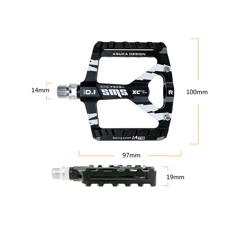 Универсальные педали Bicicleta MTB горный велосипед Алюминиевый сплав велосипедные педали удобные широкие сверхлегкие педали Подшипник педали