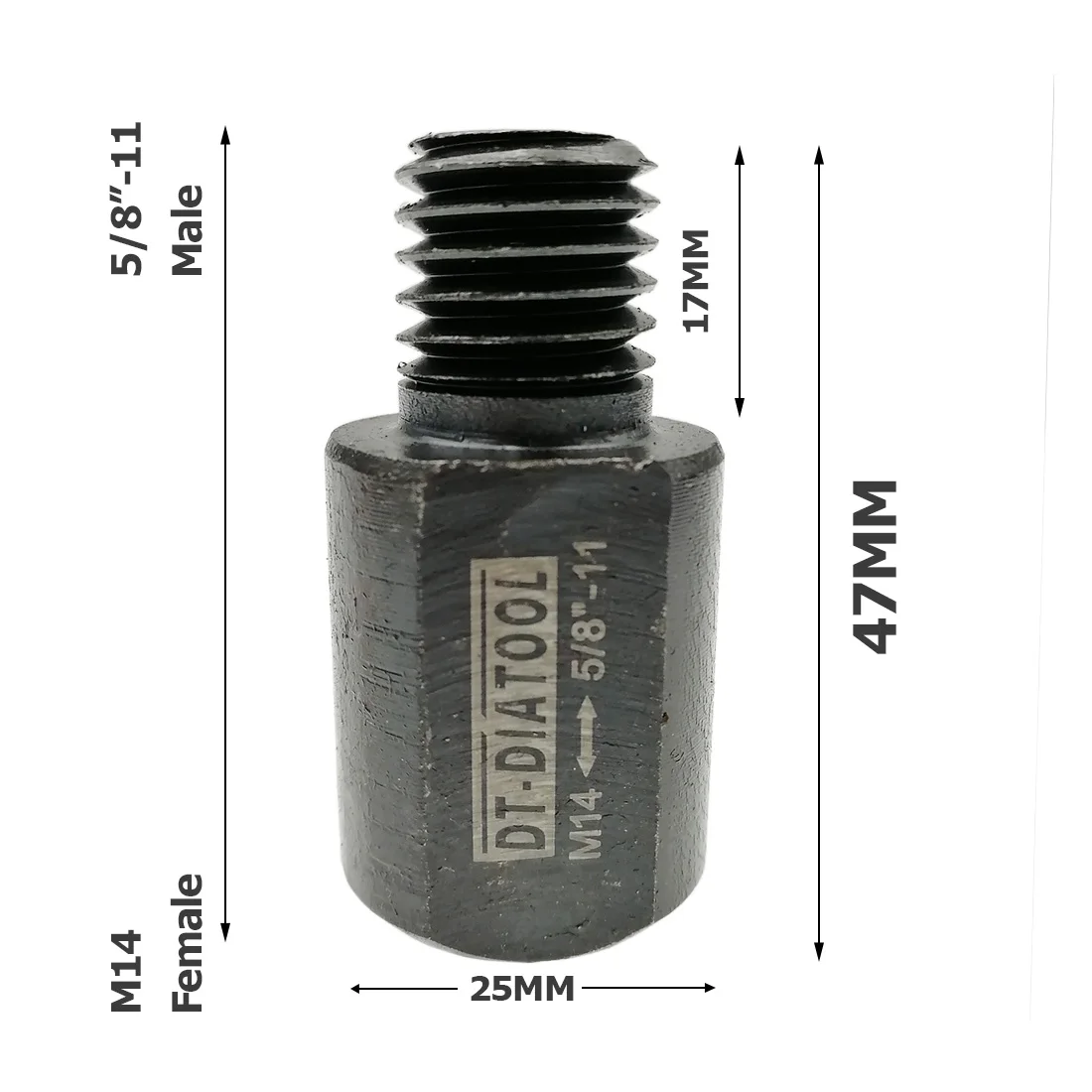 2pcs Converter 5//8/"-11 Male to M14 Female Diamond Core Bit Adapter Angle Grinder